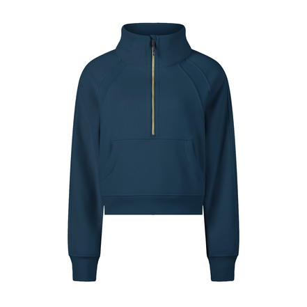 Atlast Cropped Half-Zip Sweatshirt