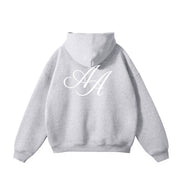 OVERSIZE AA FLOWER GRAY HOODIE 350GSM