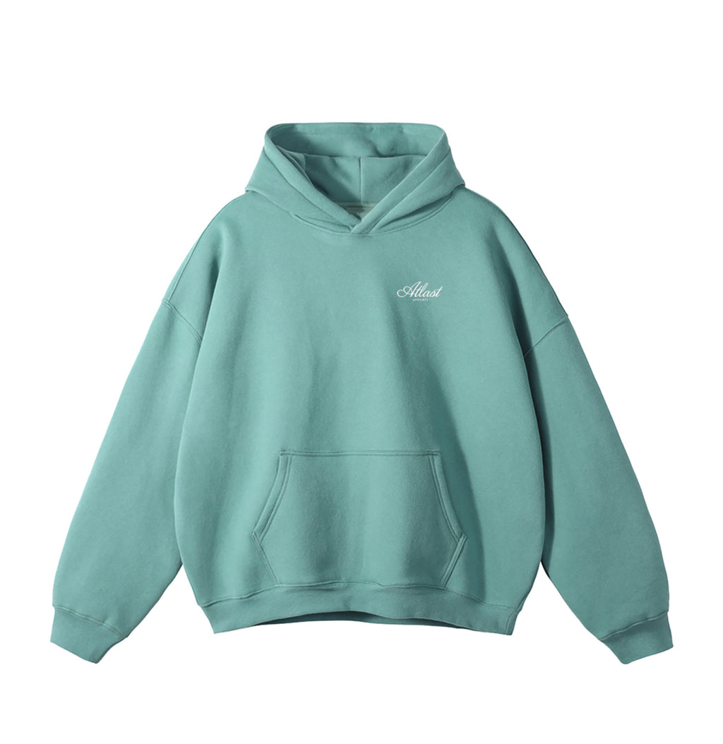 OVERSIZE AA MEDIUM GREEN HOODIE 350GSM