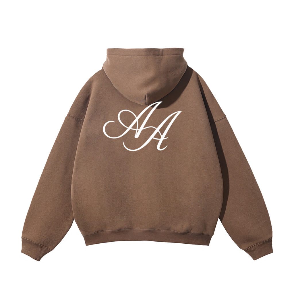 OVERSIZE AA BROWN HOODIE 350GSM