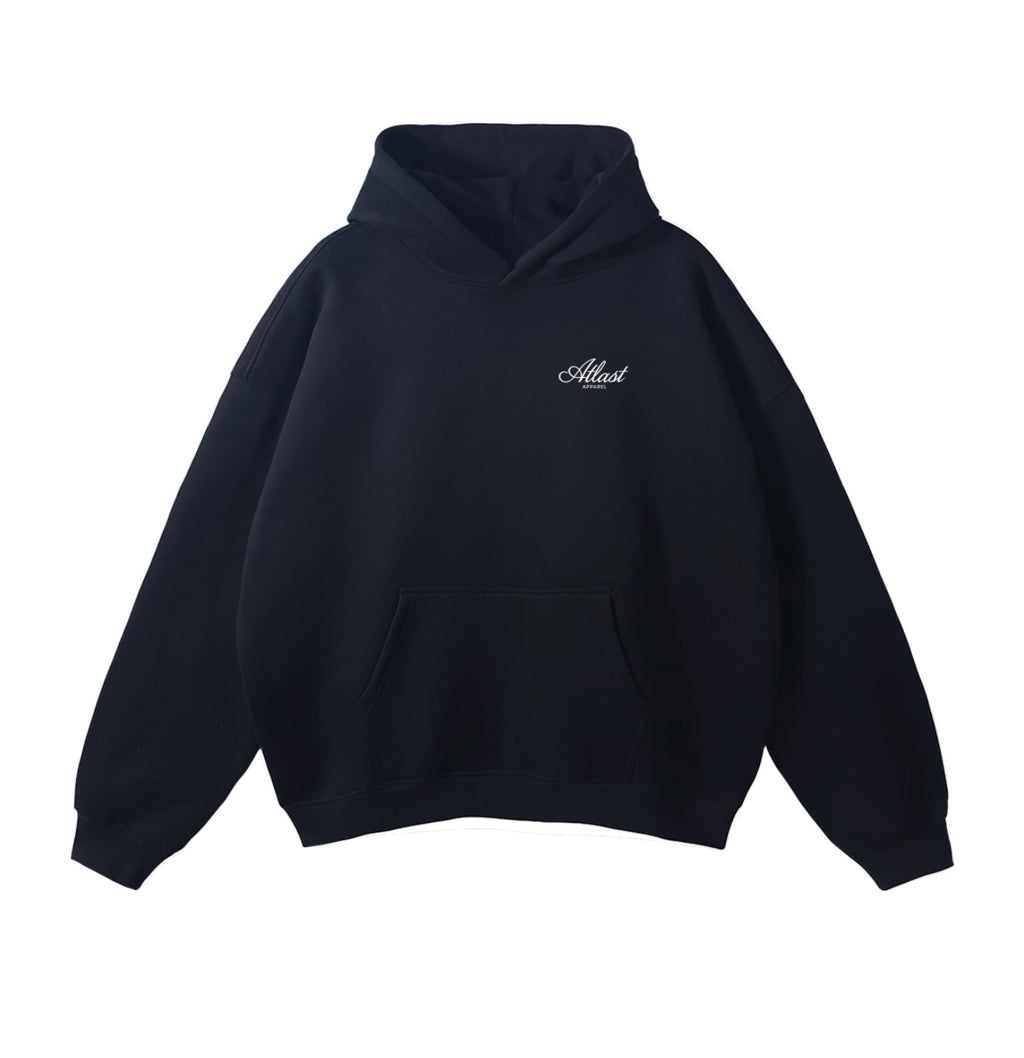 OVERSIZE AA BLACK HOODIE 350GSM