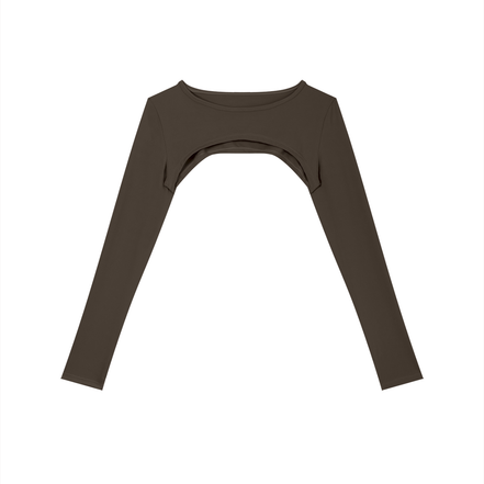 Atlast Cutout Long Sleeve Yoga Shrug