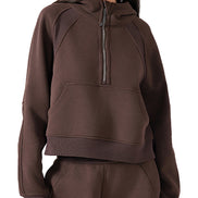 Atlast Cropped Half-Zip Hoodie