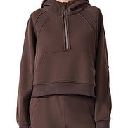 Atlast Cropped Half-Zip Hoodie
