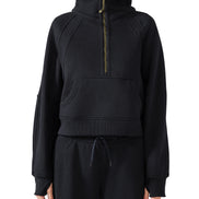 Atlast Cropped Half-Zip Sweatshirt
