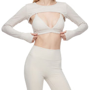 Atlast Cutout Long Sleeve Yoga Shrug