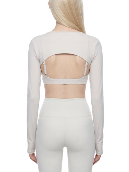 Atlast Cutout Long Sleeve Yoga Shrug
