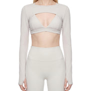 Atlast Cutout Long Sleeve Yoga Shrug