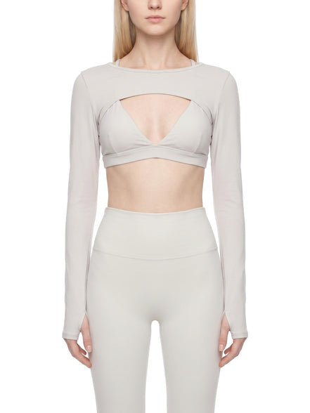 Atlast Cutout Long Sleeve Yoga Shrug